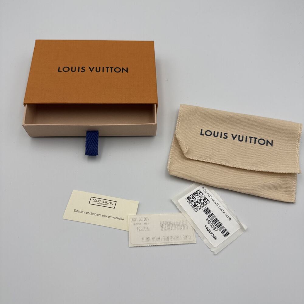 Authentic Louis Vuitton Accessory Orange Small Box & Wallet Dust Cover